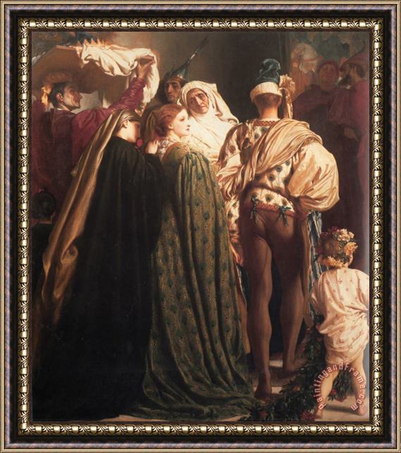 Lord Frederick Leighton Dante in Exile [detail Left] Framed Print